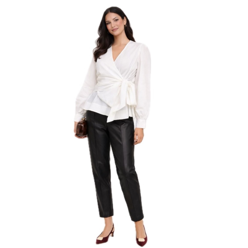 Tuckernuck, Faux Black Leather Pants side zip, Size XXL